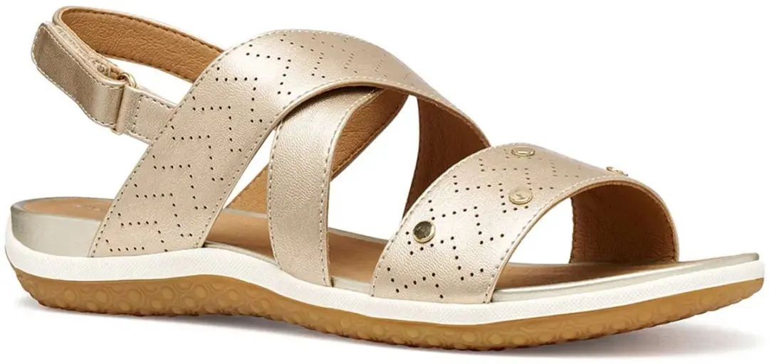 Geox Vega Dames Sandalen - Licht goud - Maat 39 - afbeelding 3 van 6