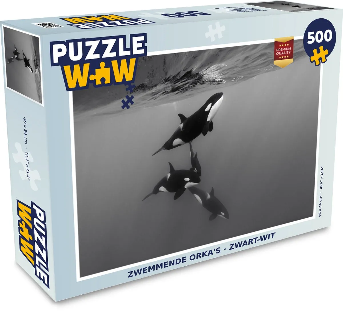 PuzzleWow Orka Water Legpuzzel 500 Stuks - Multicolor