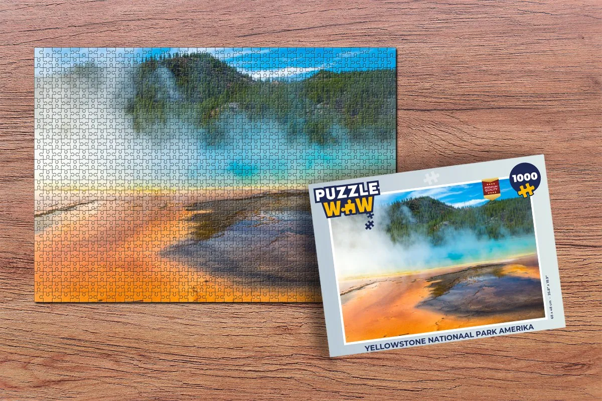 PuzzleWow Yellowstone Nationaal Park Legpuzzel 1000 Stuks - Multicolor
