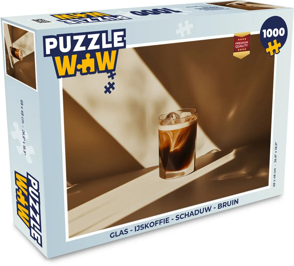 PuzzleWow IJskoffie Puzzel 1000 Stuks - Glas