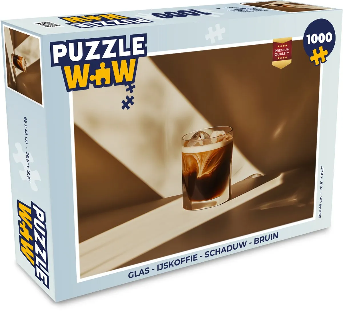 PuzzleWow IJskoffie Puzzel 1000 Stuks - Glas