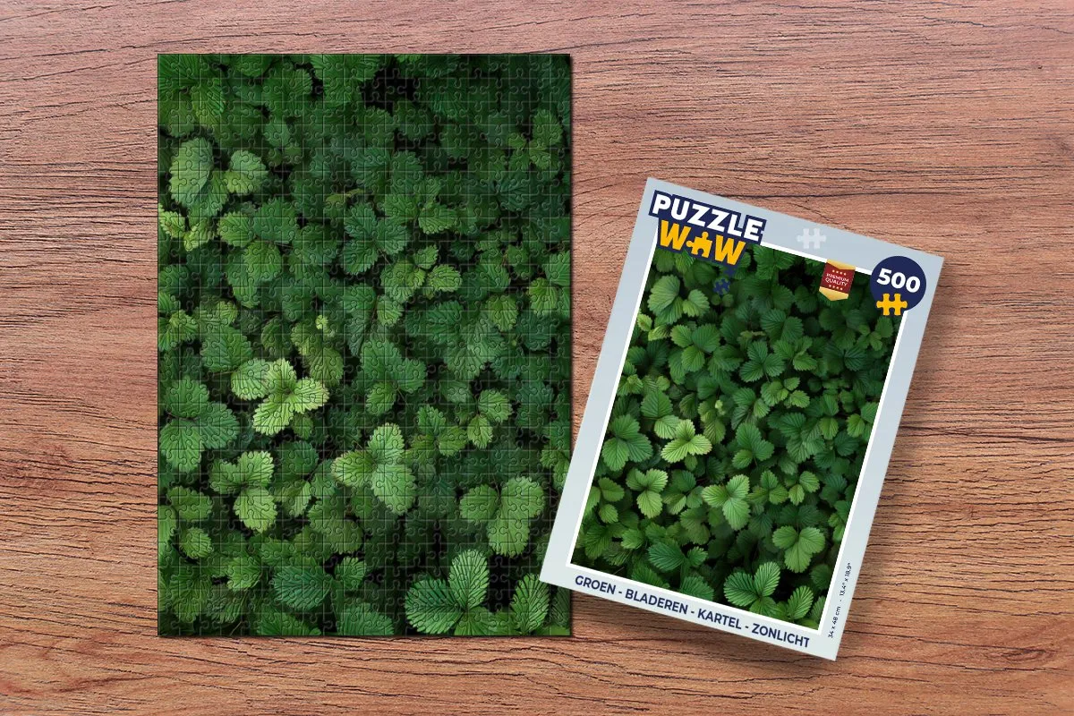 PuzzleWow Legpuzzel 500 Stuks - Groen Bladeren