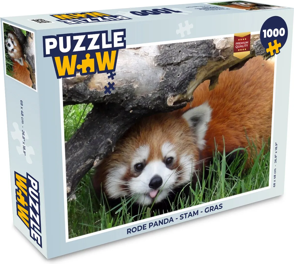 PuzzleWow Rode Panda Legpuzzel 1000 Stuks - Multicolor