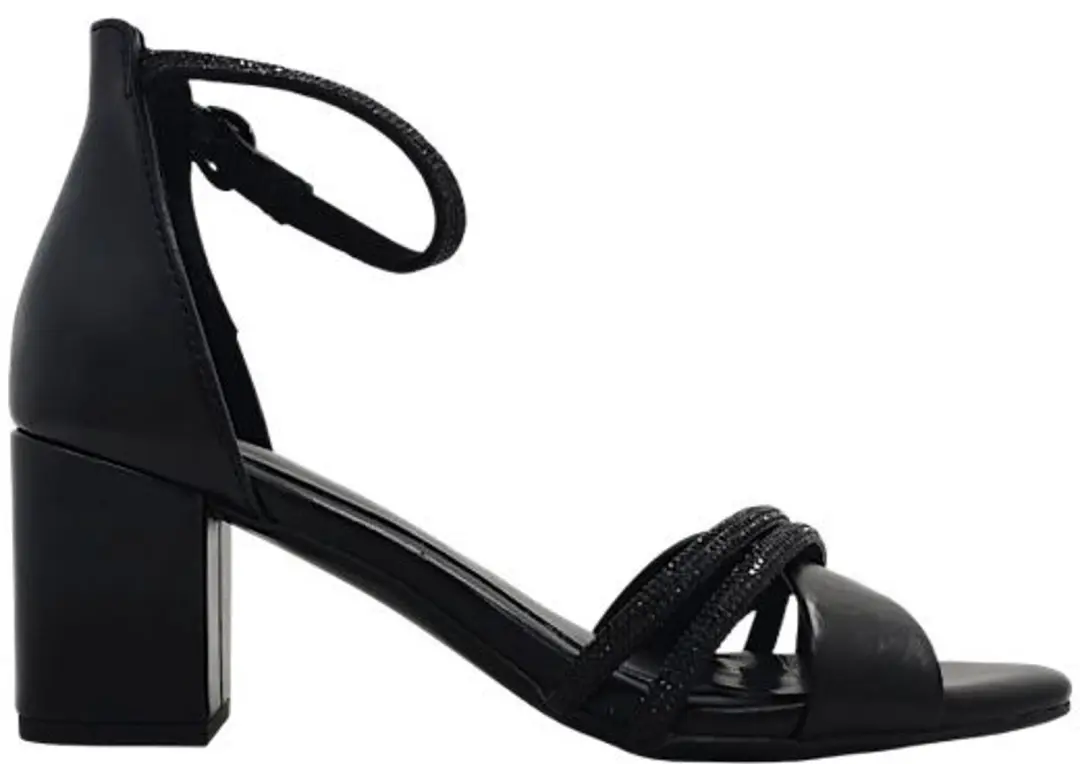 Marco Tozzi 2-28300-45 098 zwarte open schoenen met hak en steentjes maat 41