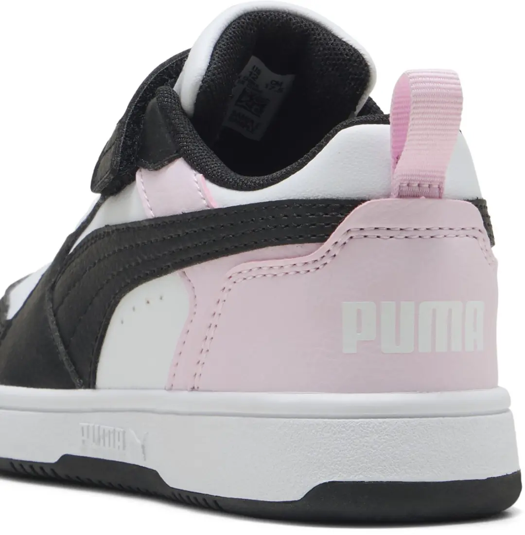PUMA Rebound V6 Lo AC+ PS - Witte/Zwarte/Rozewitte Sneakers - afbeelding 2 van 6