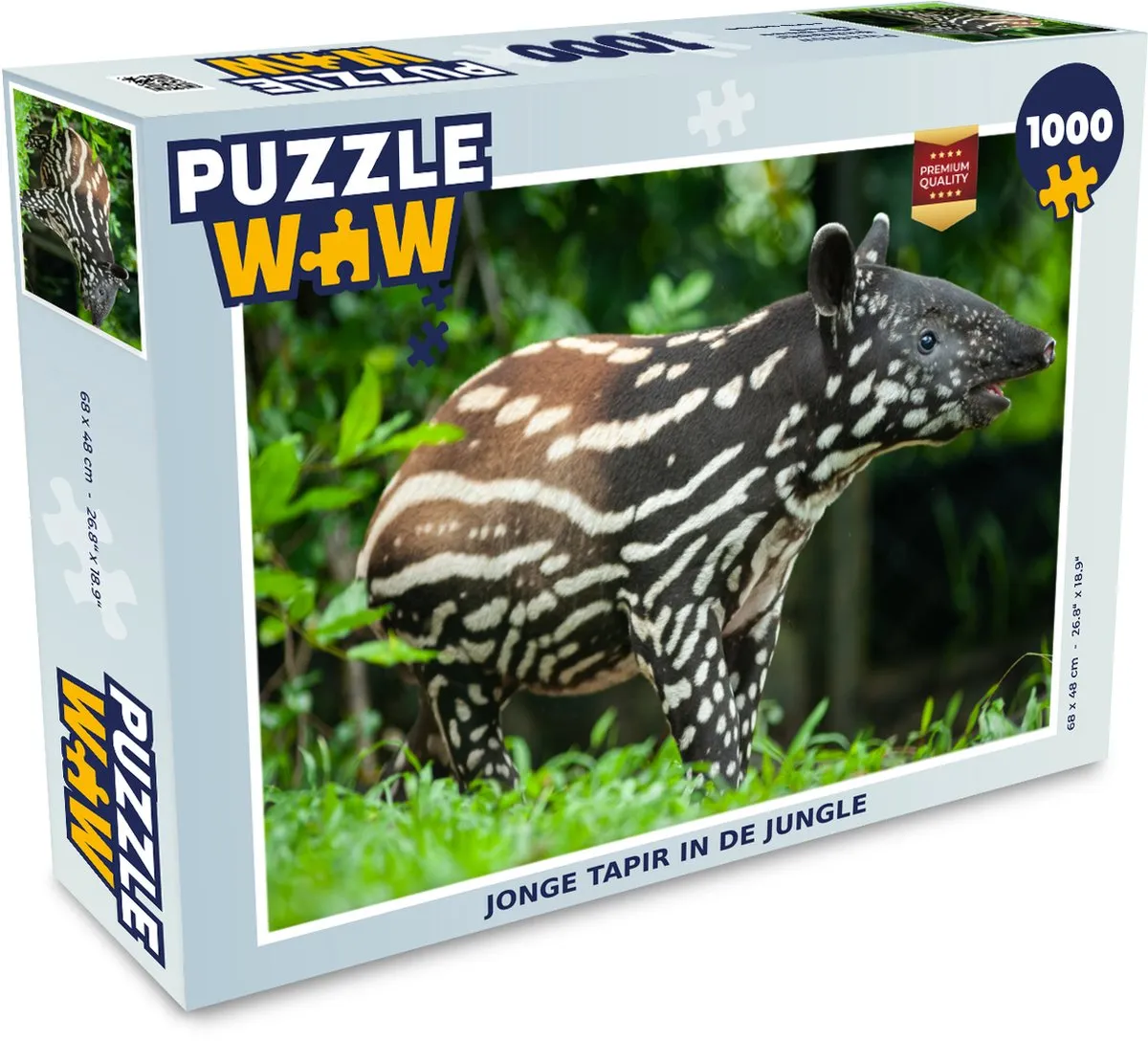 PuzzleWow Jonge Tapir Jungle Legpuzzel 1000 Stuks