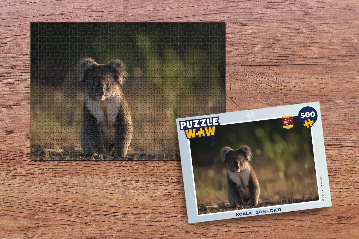 PuzzleWow Koala Zon Dier Legpuzzel 500 Stuks - Multicolor
