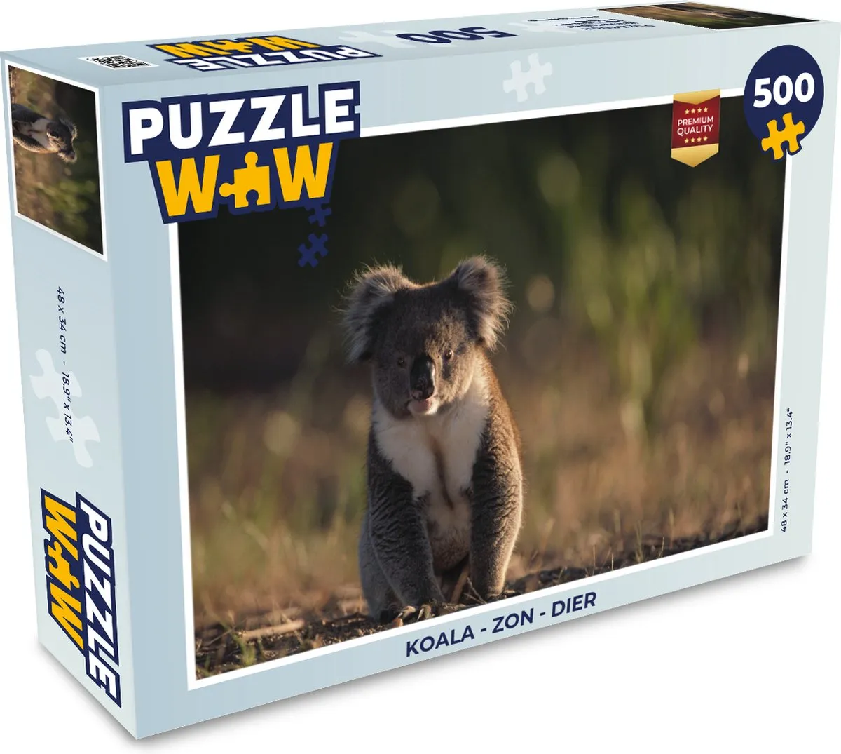 PuzzleWow Koala Zon Dier Legpuzzel 500 Stuks - Multicolor