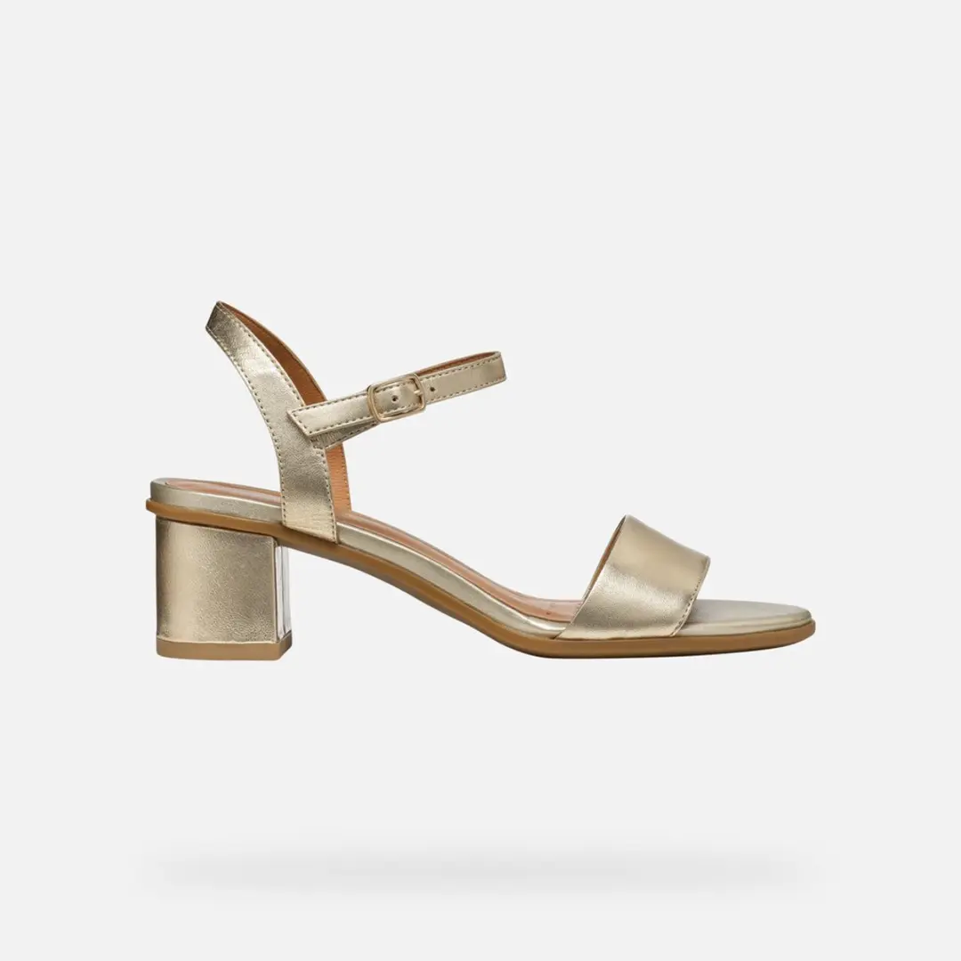 Geox Aurely 50 Dames Sandalen - Licht Goud - Maat 41 - afbeelding 5 van 6