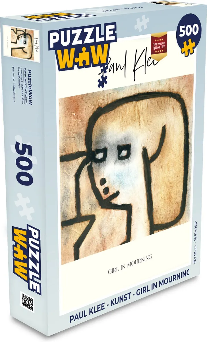PuzzleWow Paul Klee Girl in Mourning Legpuzzel 500 Stuks