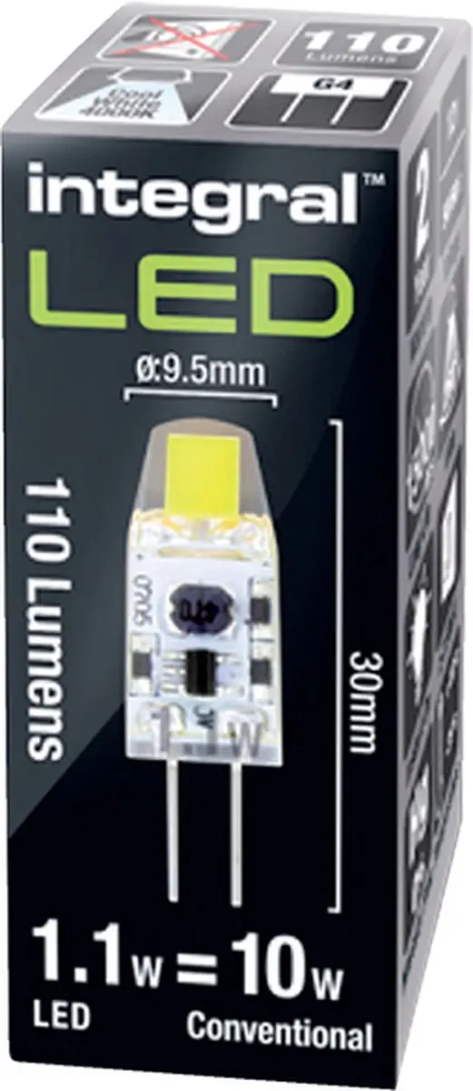 Integral Capsule Steeklampje G4 1W Koel Wit - Mat Glas - afbeelding 3 van 5