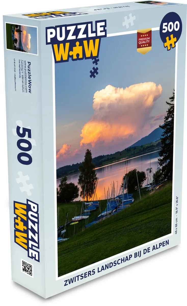 PuzzleWow Zwitsers Landschap Legpuzzel 500 Stuks