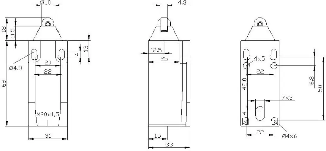 Siemens 3SE5232-0HD03 Positieschakelaar Rolplunjer 6A - IP65