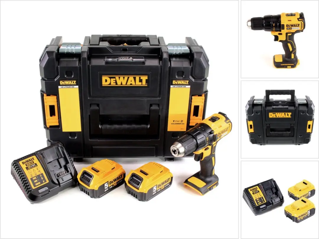 DeWalt DCD 777 P2 accuboormachine 18 V 65 Nm borstelloos + 2x accu 5,0 Ah + opla