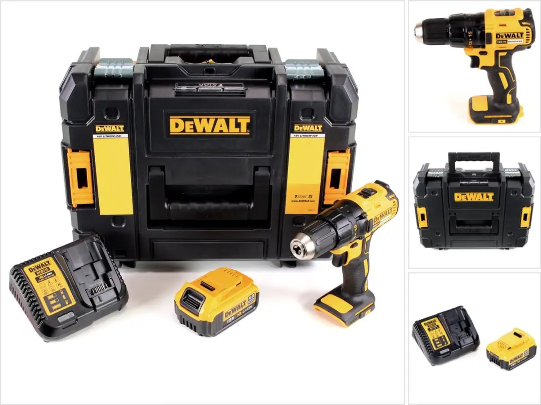 DeWalt DCD 777 M1 accuboormachine 18 V 65 Nm + 1x accu 4,0 Ah + oplader in TSTAK