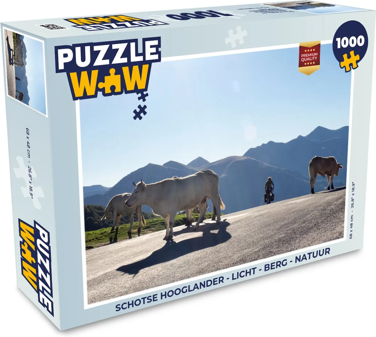 PuzzleWow Schotse Hooglander Legpuzzel 1000 Stuks - Multicolor