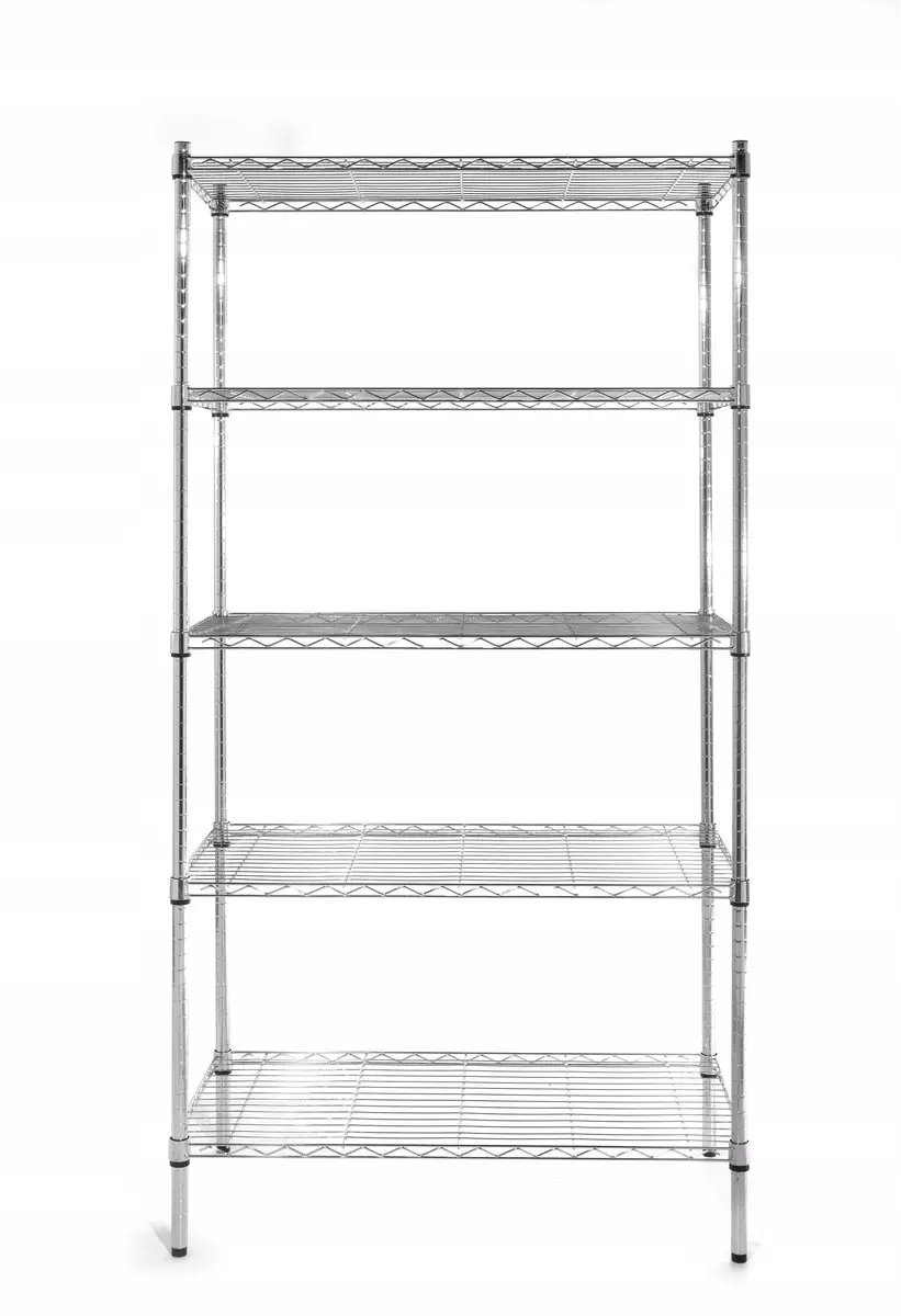 Hendi magazijnrek 5 verstelbare draadplanken, opvouwbaar, 91x45x183cm