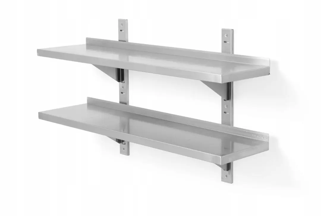 Dubbele Verstelbare Wandplank RVS 100cm Hendi