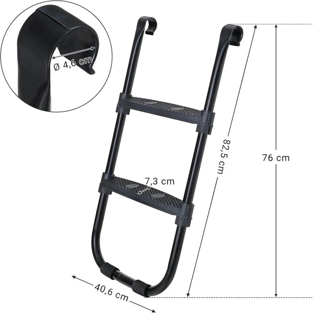 Songmics Antislip Trampolineladder - Metal frame - afbeelding 2 van 6