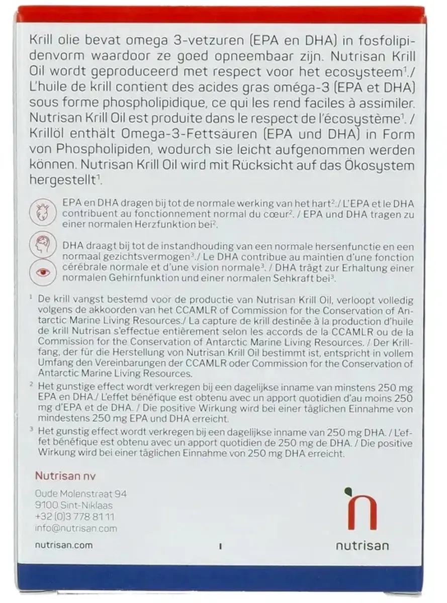 Nutrisan Krill Olie Capsules 60 Stuks