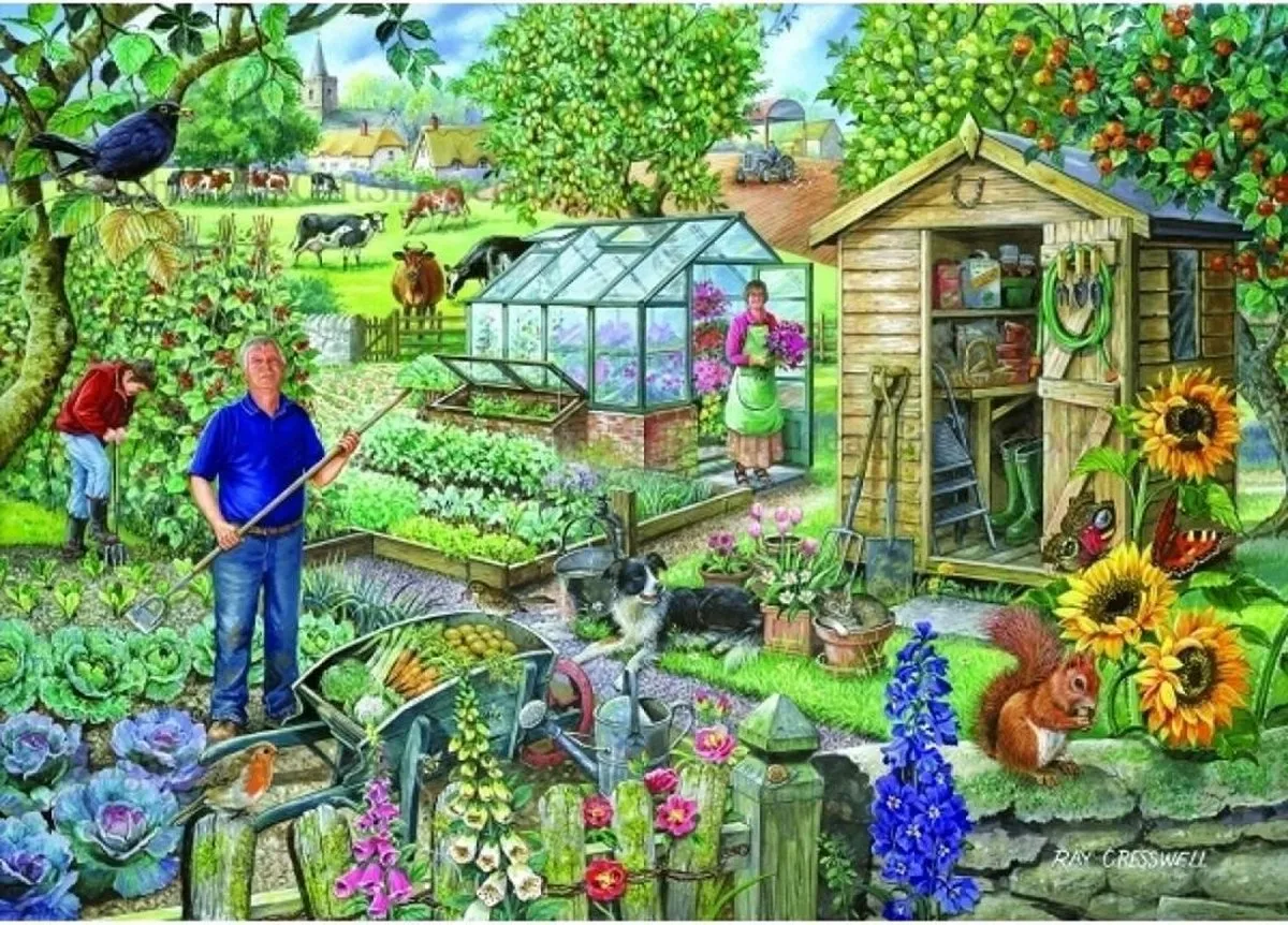 House Of Puzzles At The Allotment Puzzel 500 Stukjes