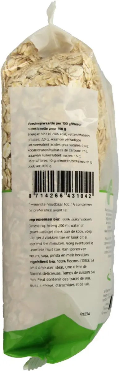 De Halm Gerstevlokken 500g - afbeelding 4 van 5