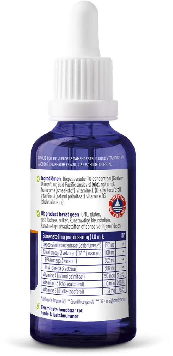 Vitakruid Visolie Junior 1100TG 54ml - afbeelding 2 van 3