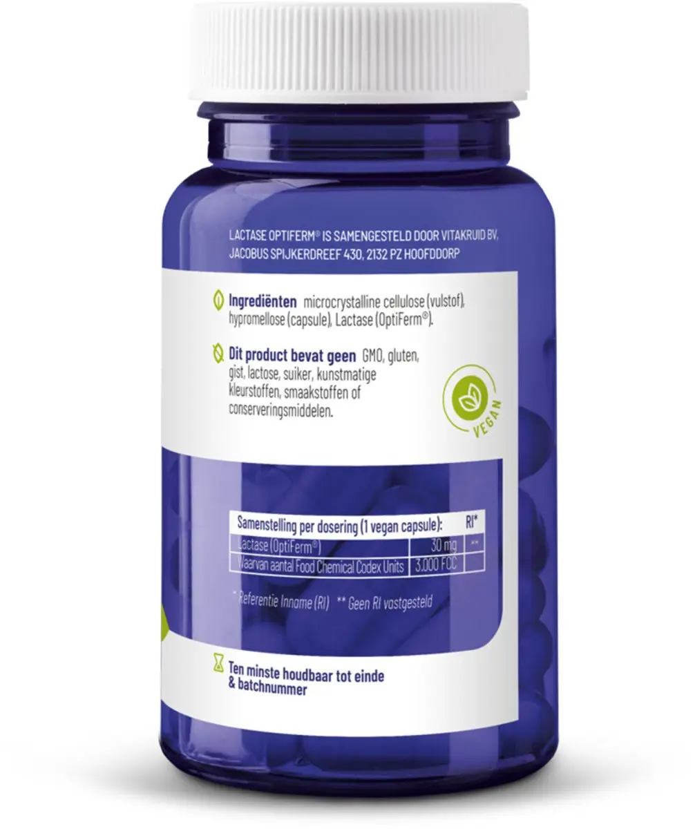 Vitakruid Lactase Optiferm 3000 FCC - 180 Vegancapsules