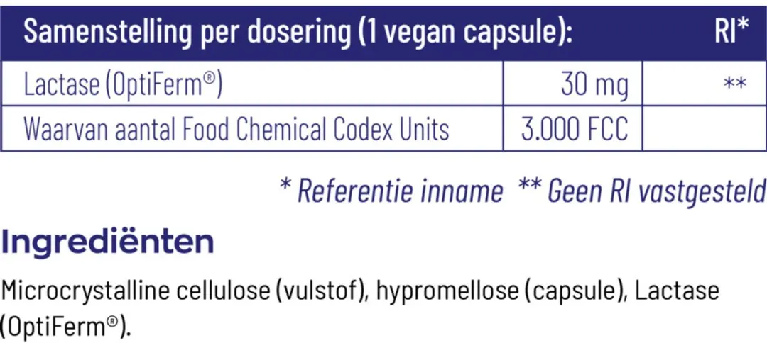 Vitakruid Lactase Optiferm 3000 FCC - 180 Vegancapsules