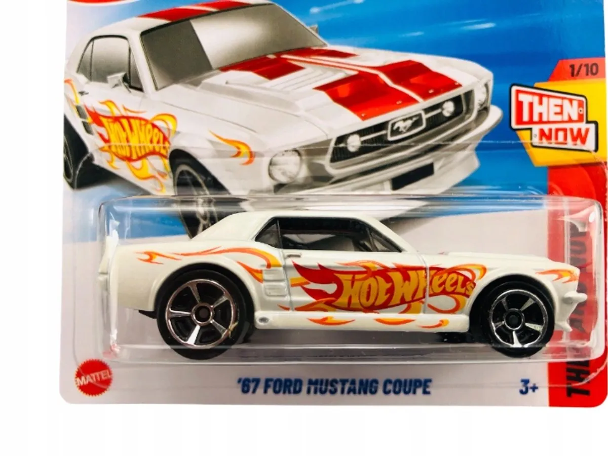 Hot Wheels 1967 Ford Mustang Coupe HYY62 - 1:64 - Rood/Wit - afbeelding 3 van 3