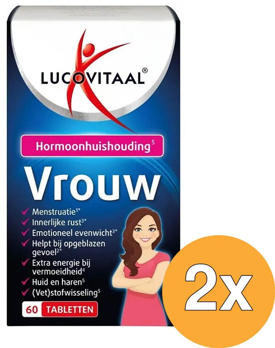 2x Lucovitaal Vrouw Hormoonhuishouding (60 tabletten)