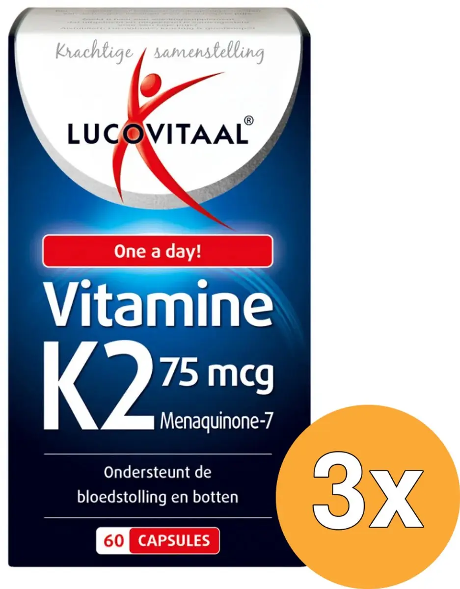 3x Lucovitaal Vitamine K2 75mcg (60 capsules)