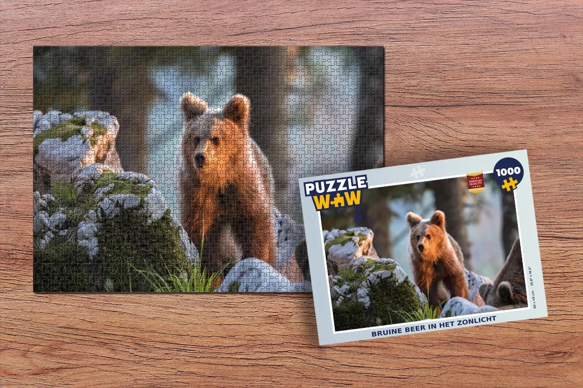 PuzzleWow Legpuzzel Beer 1000 Stuks - Multicolor