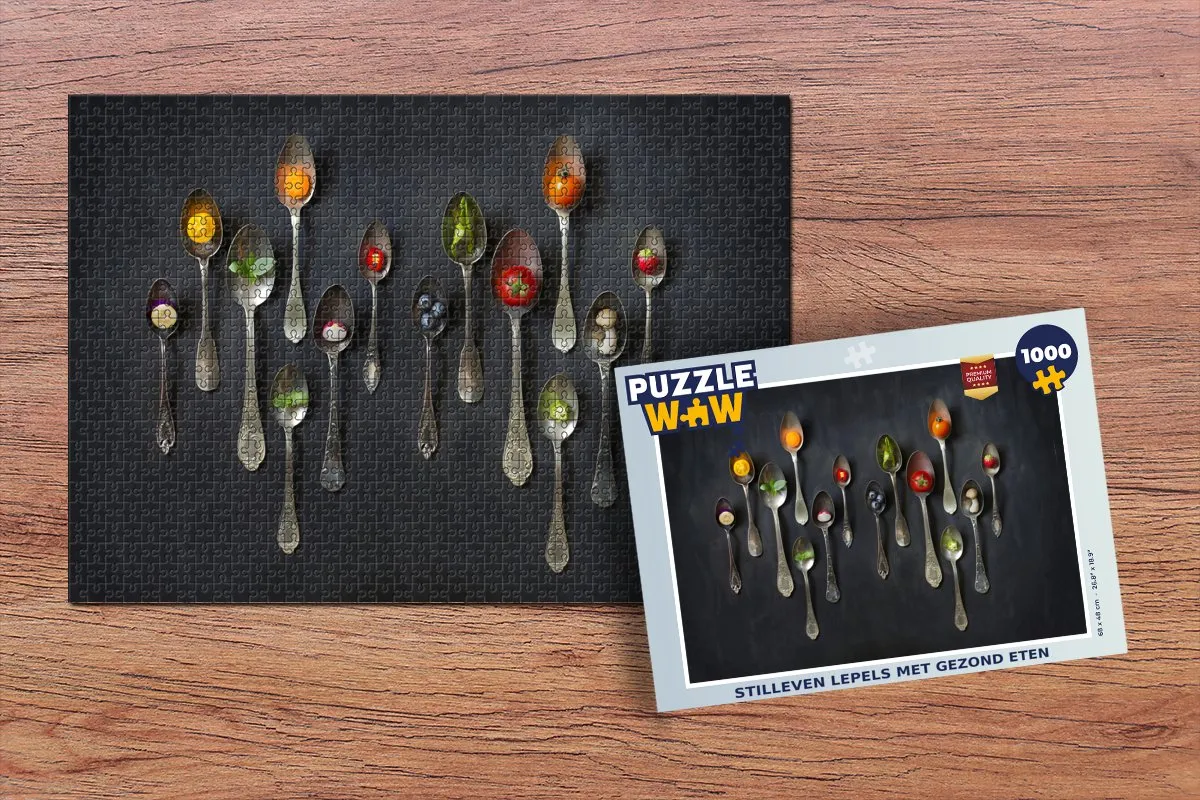 PuzzleWow Gezond Stilleven Legpuzzel 1000 Stuks - Multicolor
