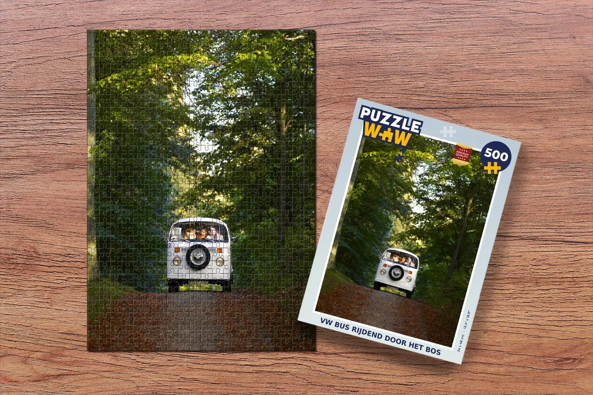 PuzzleWow Puzzel Bus Legpuzzel 500 Stuks - Multicolor