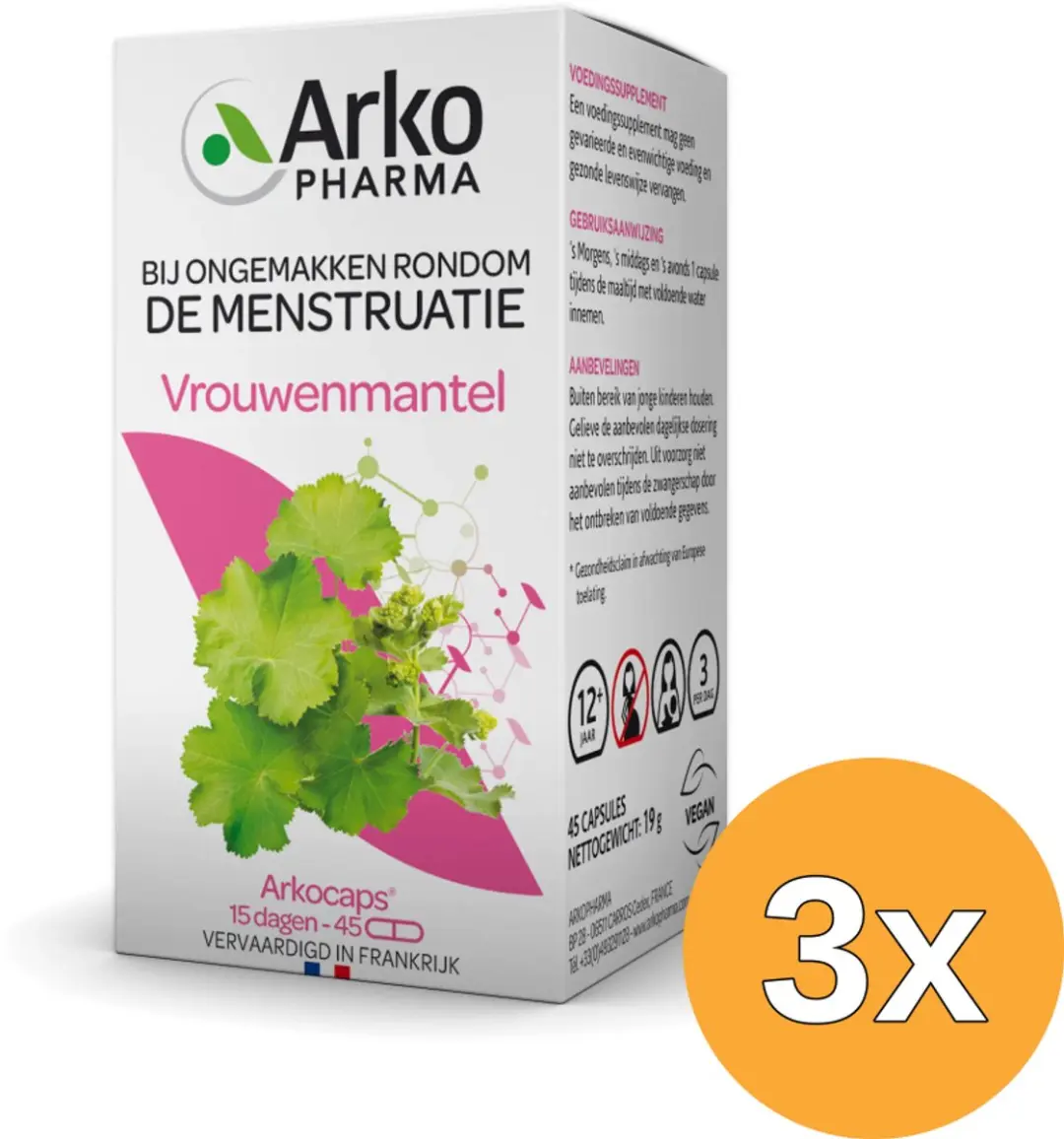 3x Arkocaps Vrouwenmantel (45 capsules)