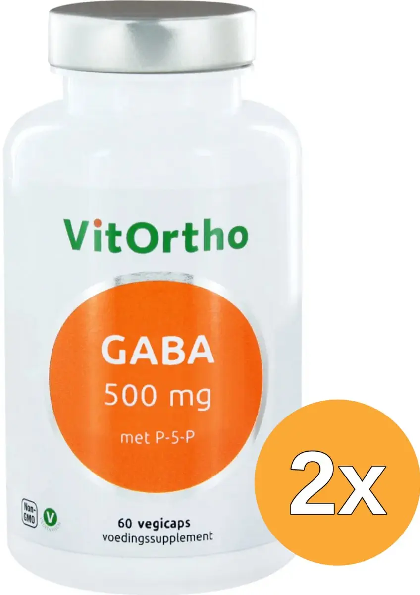 2x VitOrtho GABA 500 mg (60 vega capsules)