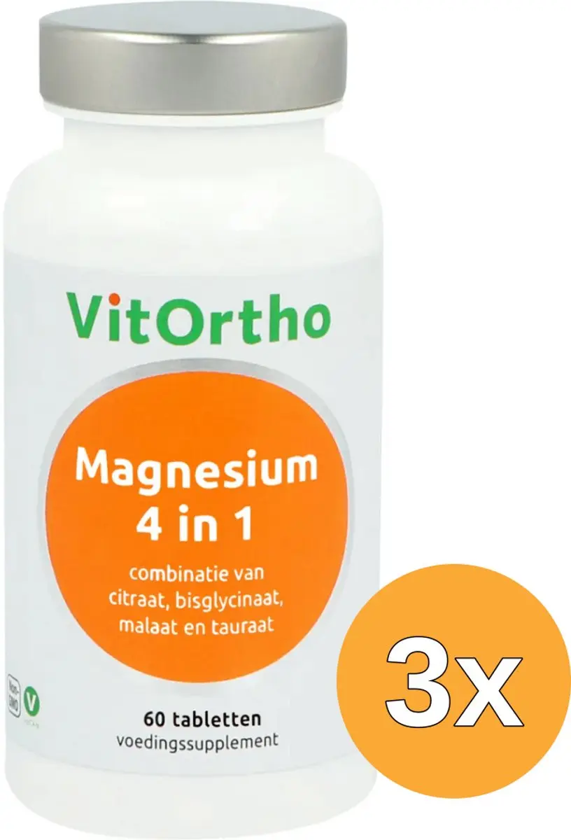 3x VitOrtho Magnesium 4 in 1 (60 tabletten)