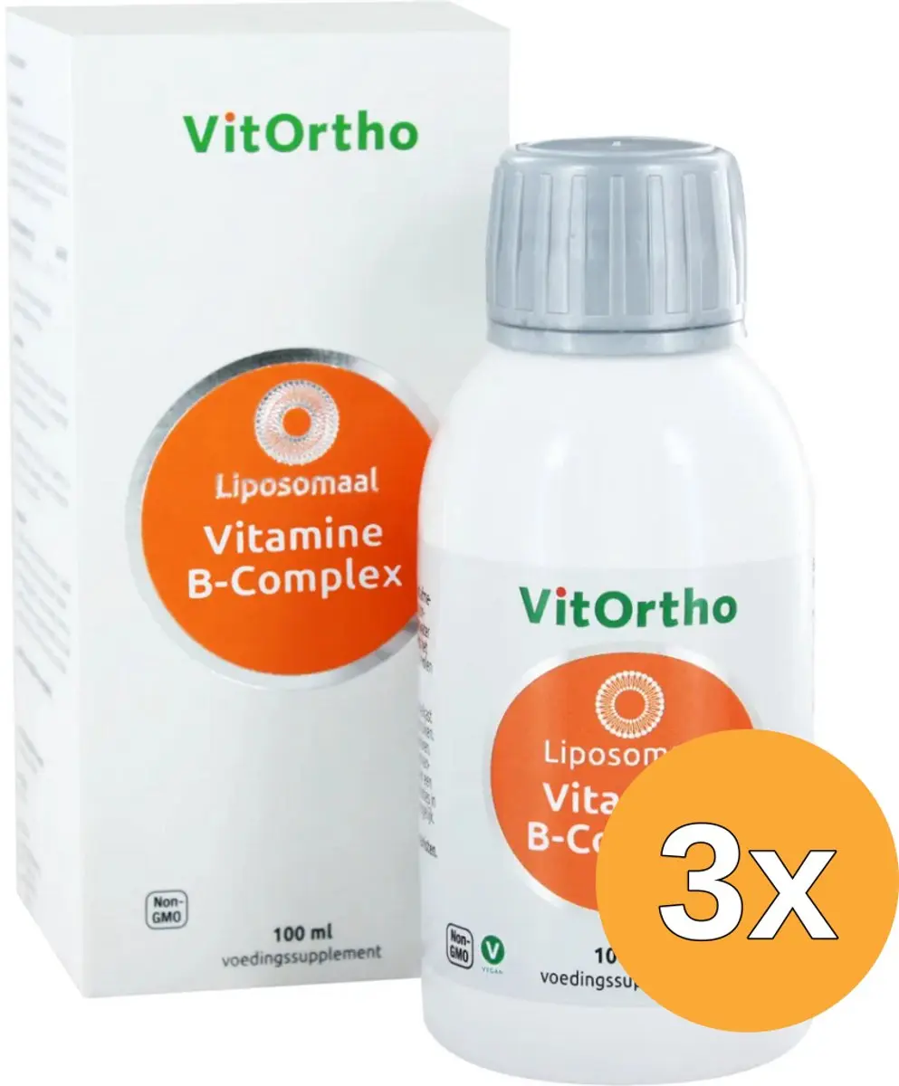 3x VitOrtho Vitamine B-complex liposomaal (100 ml)