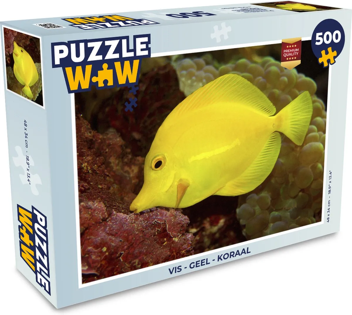PuzzleWow Vis Puzzel 500 Stuks - Multicolor