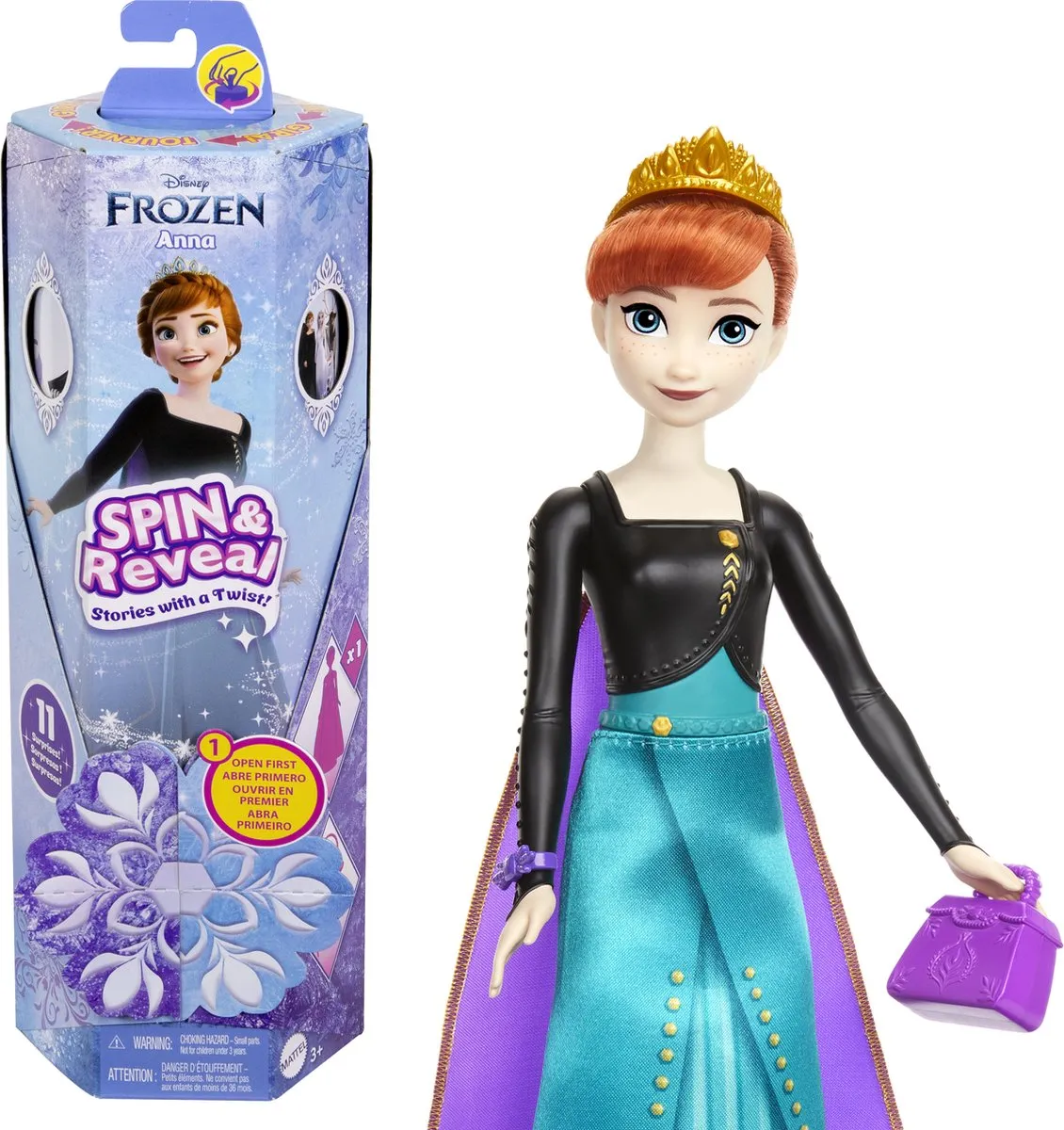 Disney Frozen Anna Draaien en Ontdekken Pop - Modepop met accessoires - afbeelding 6 van 6