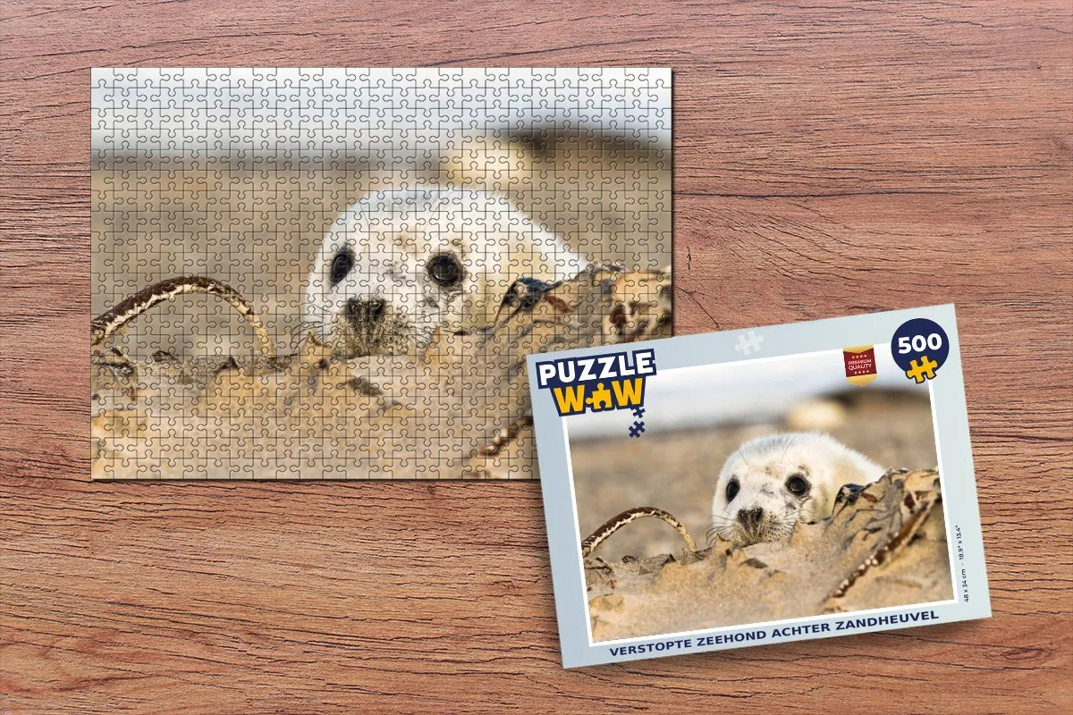 PuzzleWow Legpuzzel Verstopte Zeehond 500 Stuks - Multicolor