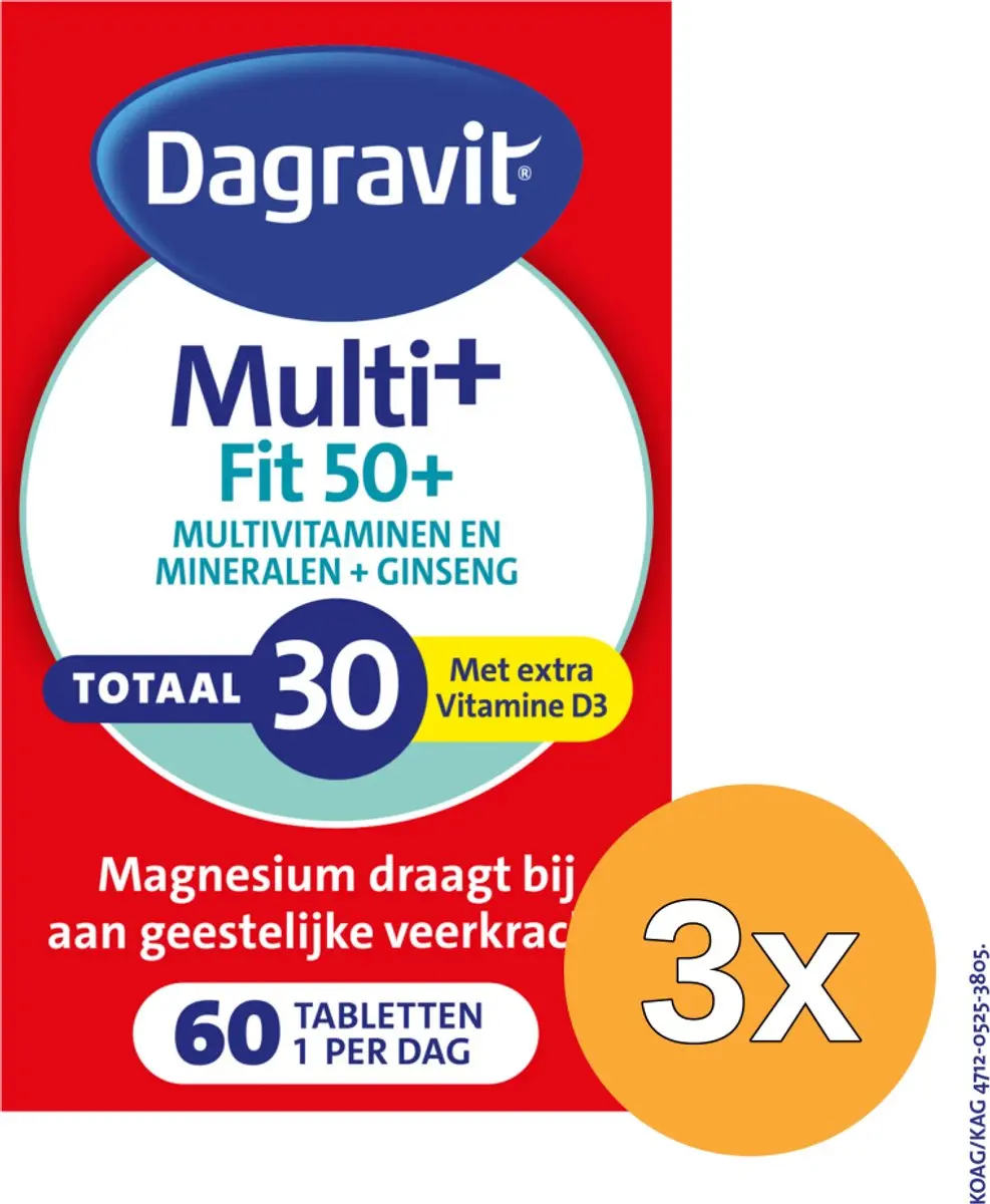 3x Dagravit Vitaal 50+ (60 tabletten)
