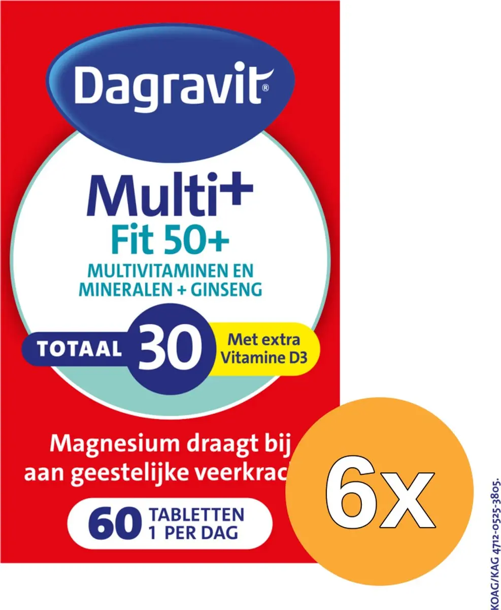 6x Dagravit Vitaal 50+ (60 tabletten)