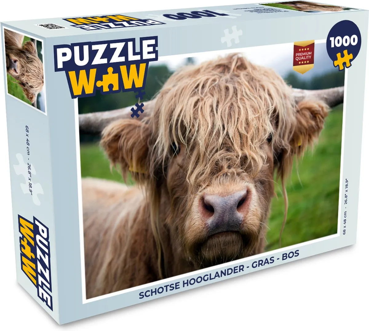PuzzleWow Schotse Hooglander Legpuzzel 1000 Stuks