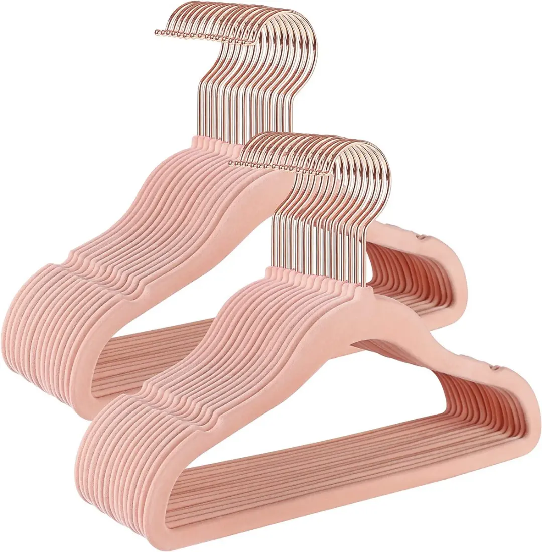 Songmics Kinderkledinghangers 30 Stuks - Lichtroze - afbeelding 5 van 6
