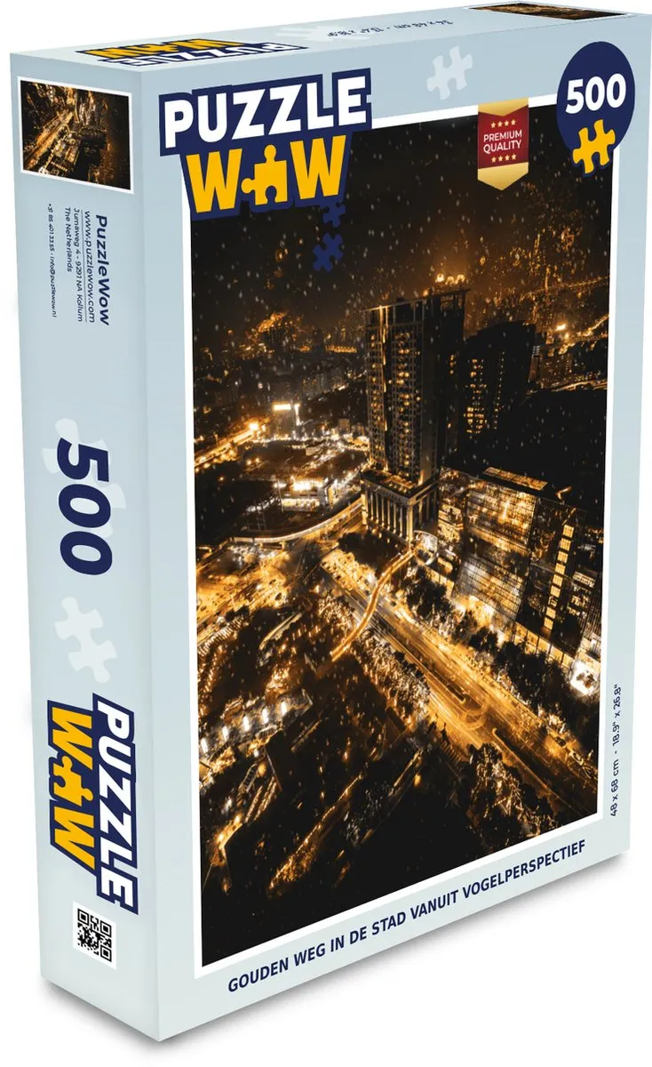 PuzzleWow Sneeuw Stad Legpuzzel 500 Stuks