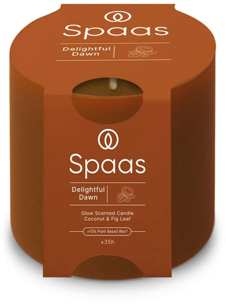 Spaas Glow Geurkaars Kokosmelk & Vijgenblad