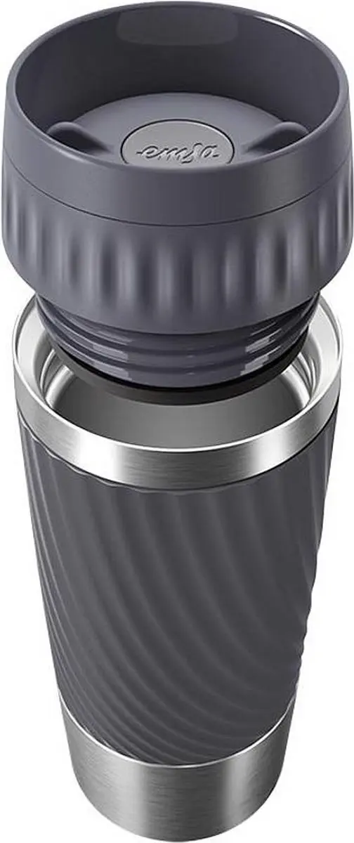 Emsa Travel Mug Easy Twist N2011500 - 360ml - RVS - Zilver - afbeelding 6 van 6