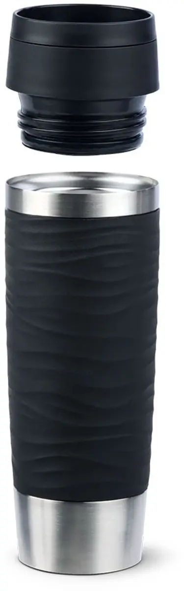 Emsa Travel Mug Wave N2022500 - 500ml - Zwart - afbeelding 2 van 5